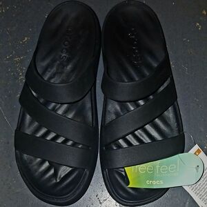 Black Crocs Slide Sandals